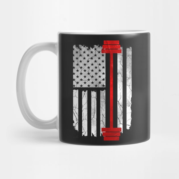 American Flag weight lifting by missalona